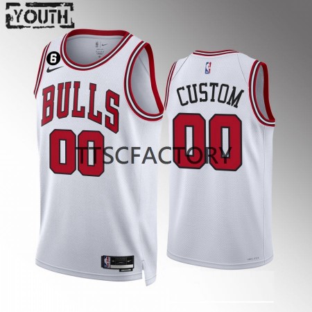 Maglia NBA Chicago Bulls Personalizzate Nike 2022-23 Association Edition Bianco Swingman - Bambino